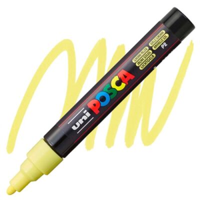 Uni PC-5M Posca Renkli Poster Markörü (1.8-2.5 mm) Güneş Sarısı - 1