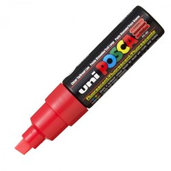Uni Posca PC-8K Renkli Poster Markörü (0.8 mm) Floresan Kırmızı - Uni-Ball