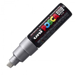 Uni Posca PC-8K Renkli Poster Markörü (0.8 mm) Gümüş - Uni-Ball