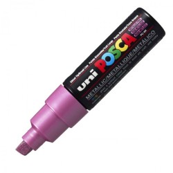 Uni Posca PC-8K Renkli Poster Markörü (0.8 mm) Metalik Pembe - Uni-Ball