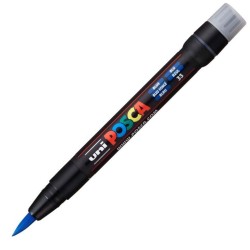 Uni Posca PCF-350 Fırça Uçlu Markör (1-10 mm) Mavi - Uni-Ball