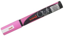 Uni PWE-5M Chalk Su Bazlı Siyah Tahta Markörü (1.8-2.5mm) F.Pembe - Uni-Ball