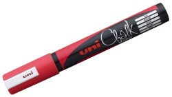 Uni PWE-5M Chalk Su Bazlı Siyah Tahta Markörü (1.8-2.5mm) Kırmızı - Uni-Ball