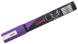 Uni PWE-5M Chalk Su Bazlı Siyah Tahta Markörü (1.8-2.5mm) Mor - Uni-Ball