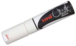 Uni PWE-8K Chalk Su Bazlı Siyah Tahta Markörü (8.0mm) Beyaz - Uni-Ball