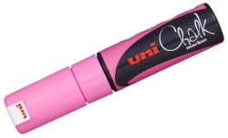 Uni PWE-8K Chalk Su Bazlı Siyah Tahta Markörü (8.0mm) F.Pembe - Uni-Ball
