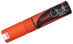 Uni PWE-8K Chalk Su Bazlı Siyah Tahta Markörü (8.0mm) F.Turuncu - Uni-Ball