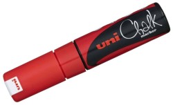 Uni PWE-8K Chalk Su Bazlı Siyah Tahta Markörü (8.0mm) Kırmızı - Uni-Ball