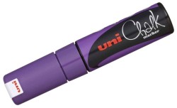 Uni PWE-8K Chalk Su Bazlı Siyah Tahta Markörü (8.0mm) Mor - Uni-Ball
